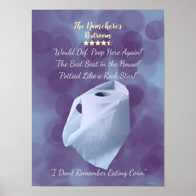 Affiche Panneaux De Salle De Bains Amusants, OEuvre Murale (Devant)