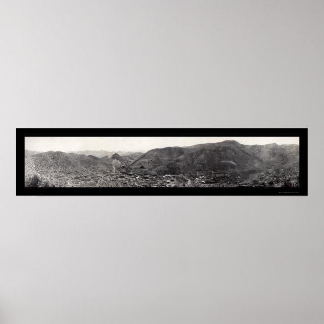 Affiche Panorama de Bisbee AZ Photo 1909 (Devant)