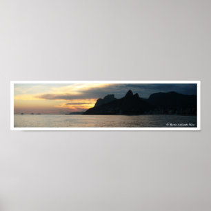 Affiche Panorama de coucher du soleil d'Arpoador
