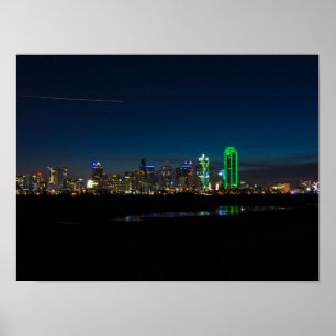 Affiche Panorama de Dallas à l'aube
