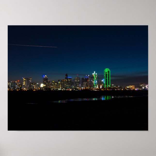 Affiche Panorama de Dallas à l'aube (Devant)