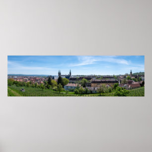 Affiche Panorama de la vieille ville historique de Bamberg