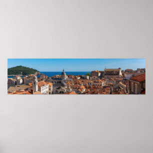 Affiche Panorama de la ville de Dubrovnik - Croatie