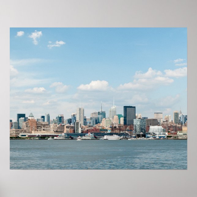 Affiche Panorama de Midtown Manhattan sur le fleuve Hudson (Devant)