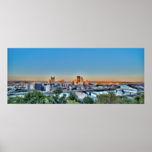Affiche Panorama de Pittsburg du centre