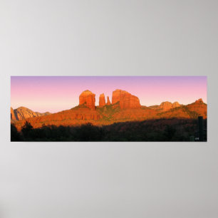 Affiche Panorama de Sedona de roche de cathédrale
