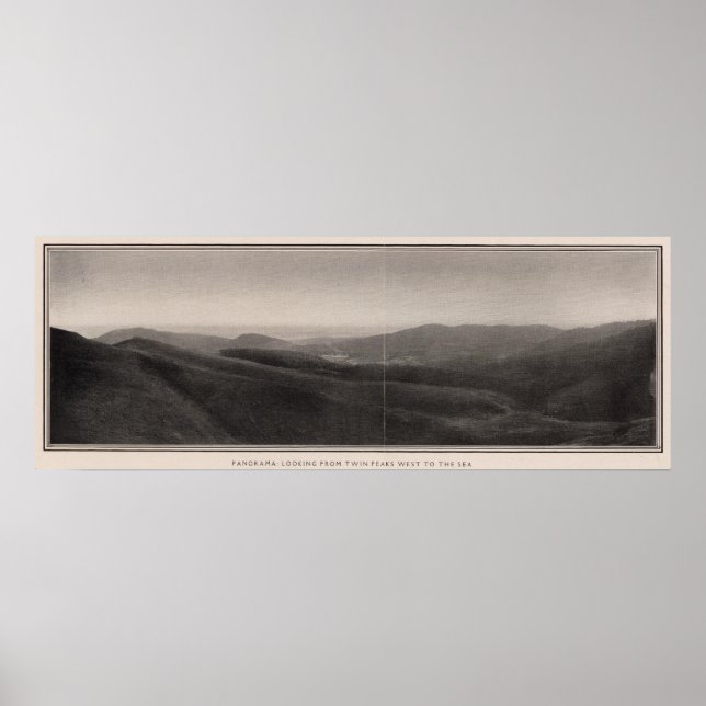Affiche Panorama de Twin Peaks à l'ouest à la mer (Devant)