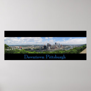 Affiche Panorama du centre-ville de Pittsburgh