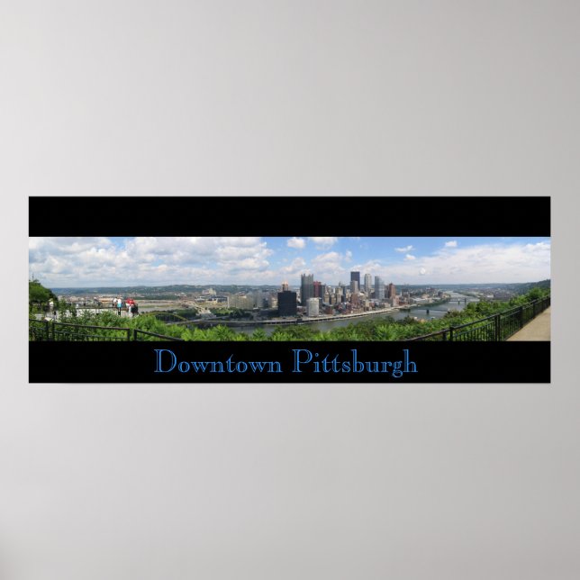 Affiche Panorama du centre-ville de Pittsburgh (Devant)