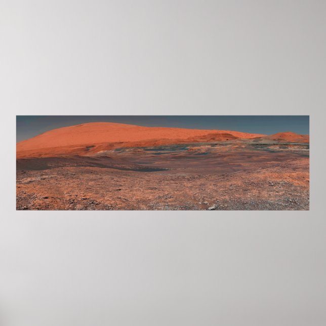 Affiche Panorama du Mont Sharp sur Mars (Devant)