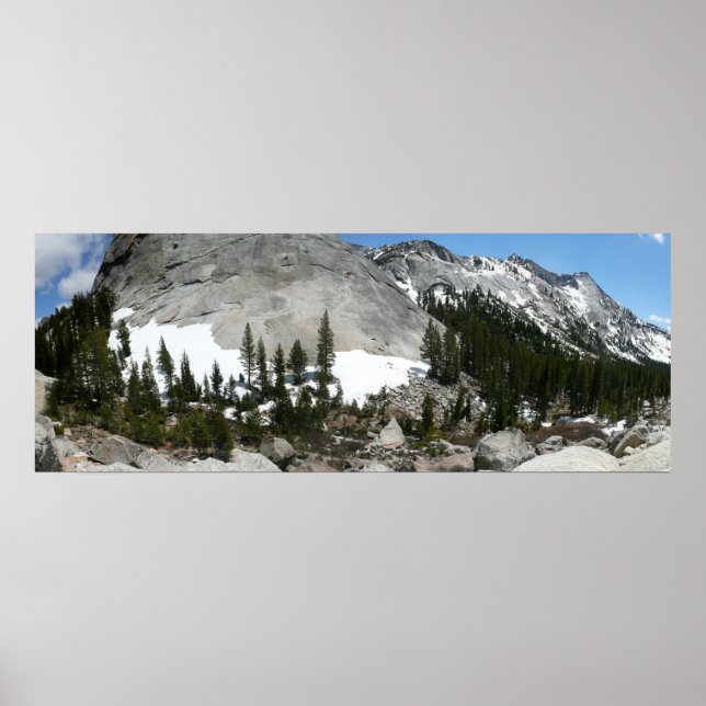Affiche Panorama en granit neigeux à Yosemite (Devant)