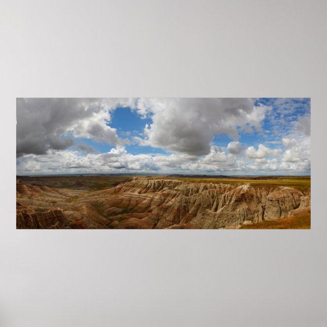 Affiche Panorama Point, Parc national des Badlands, SD (Devant)