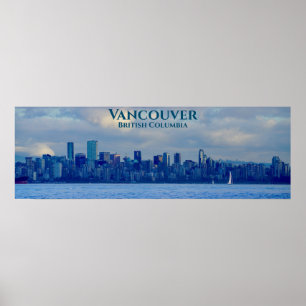 Affiche Panorama Skyline Vancouver Colombie-Britannique Ph