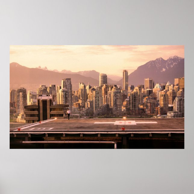 Affiche Panorama Sunrise Skyline de Vancouver (Devant)