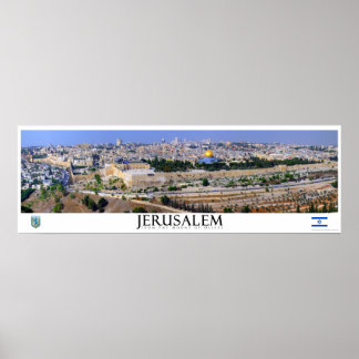 Affiche panoramique de Jérusalem