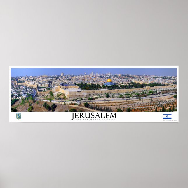 Affiche panoramique de Jérusalem (Devant)