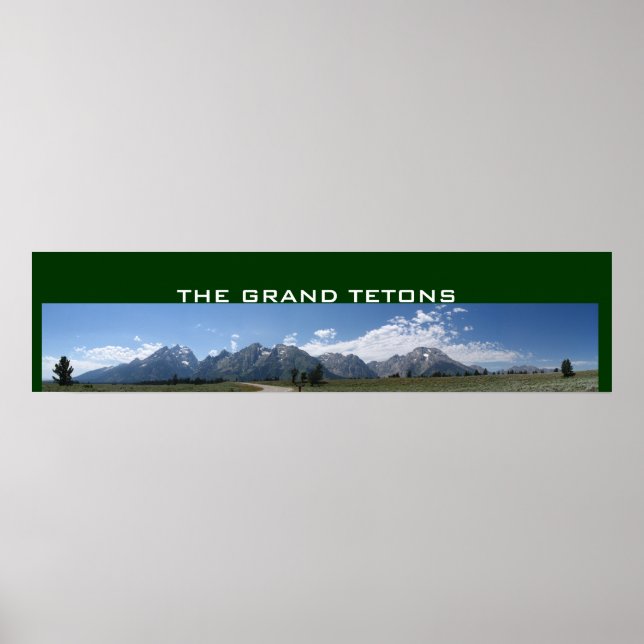 Affiche panoramique du Grand Tétons (Devant)