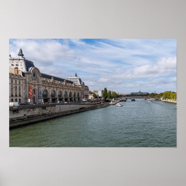 Affiche Panoramique du Musée d'Orsay depuis le Pont Royal  (Devant)