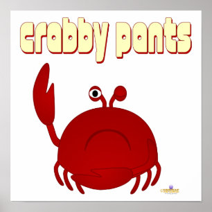 Affiche Pantalon de crabe rouge de grenouille