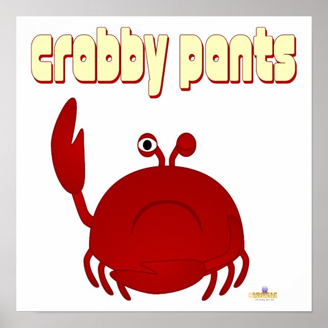 Affiche Pantalon de crabe rouge de grenouille (Devant)