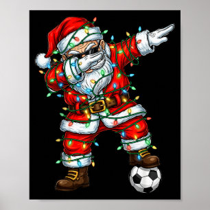 Affiche Pantalon de pyjama de Noël de football de Père Noë