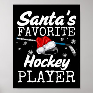 Affiche Pantalon de pyjama de Noël Joueur de hockey du Pèr