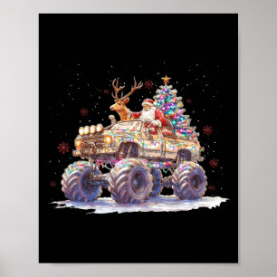 Affiche Pantalon de pyjama de Noël Reindeer Santa Monster