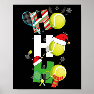 Affiche Pantalon de pyjama de tennis de Noël amusant Joueu