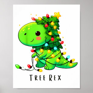 Affiche Pantalon de pyjama Dinosaure Arbre de Noël Rex pou