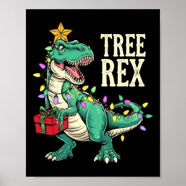 Affiche Pantalon de pyjama Noël Dinosaure Arbre Rex Hommes (Devant)