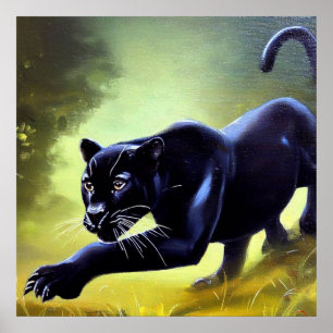 Affiche Panthère noire (11) Chat sauvage
