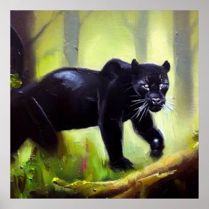 Affiche Panthère noire (4) Chat sauvage