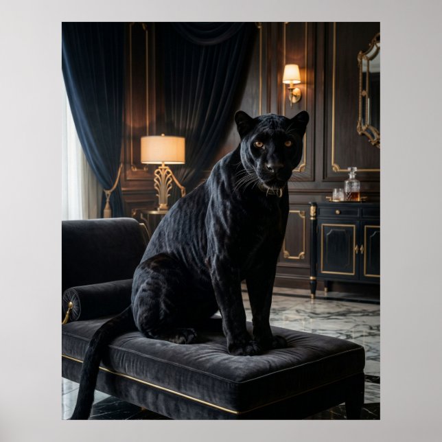 Affiche Panthère noire de velours (Devant)