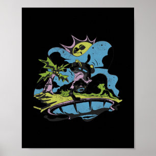 Affiche Panthère Skateuse Sous Un Soleil Funky - Dessin An