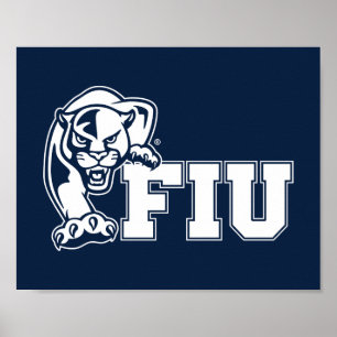Affiche Panthers de la FIU - Logo blanc
