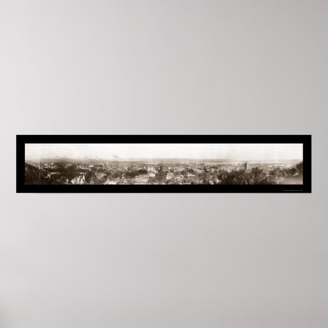 Affiche Panview de Dubuque Iowa Photo 1914 (Devant)