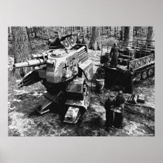 Affiche Panzer de ravitaillement B/W