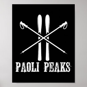 Affiche Paoli Peaks Indiana Ski Ski Ski Rustique Alpin