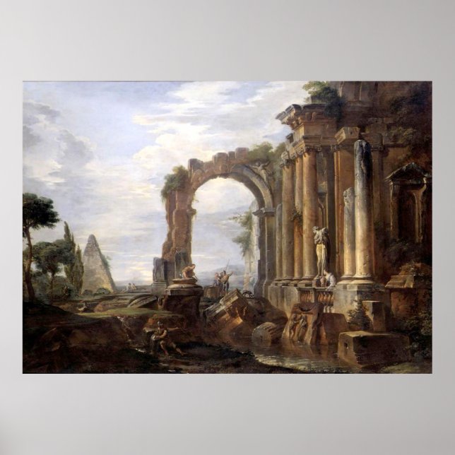 Affiche Paolo Panini Capriccio des ruines classiques (Devant)