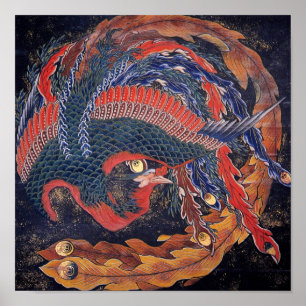 Affiche Paon japonais