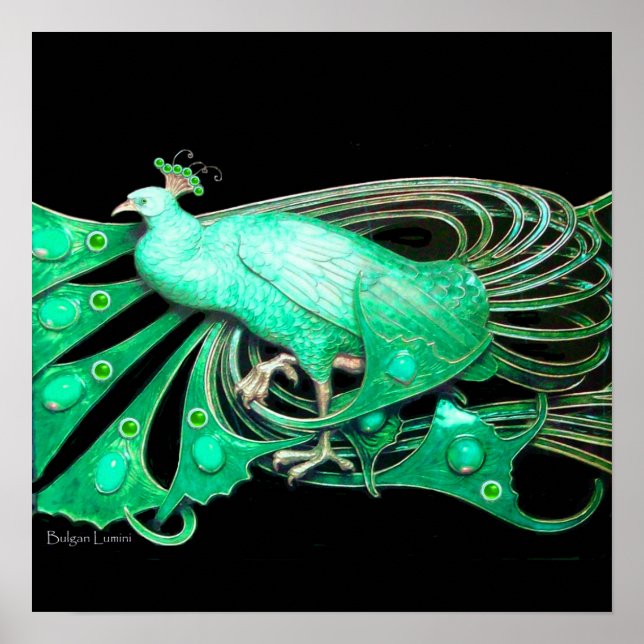 Affiche PAON, vert gris noir (Devant)
