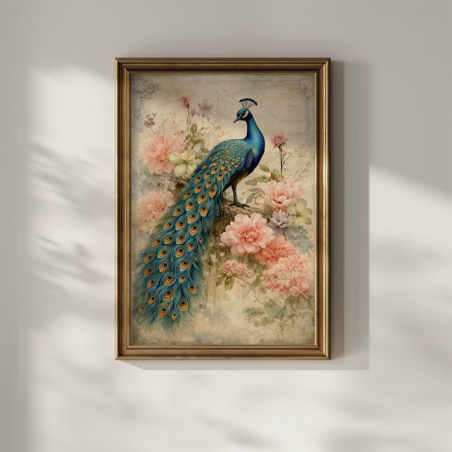 Affiche Paon Vintage (Créateur téléchargé)