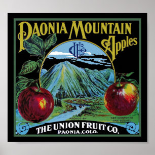 Affiche Paonia Moountain Apples Colorado
