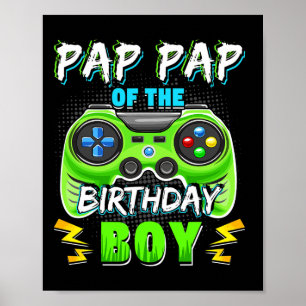 Affiche Pap Pap du garçon d'anniversaire correspondant vid