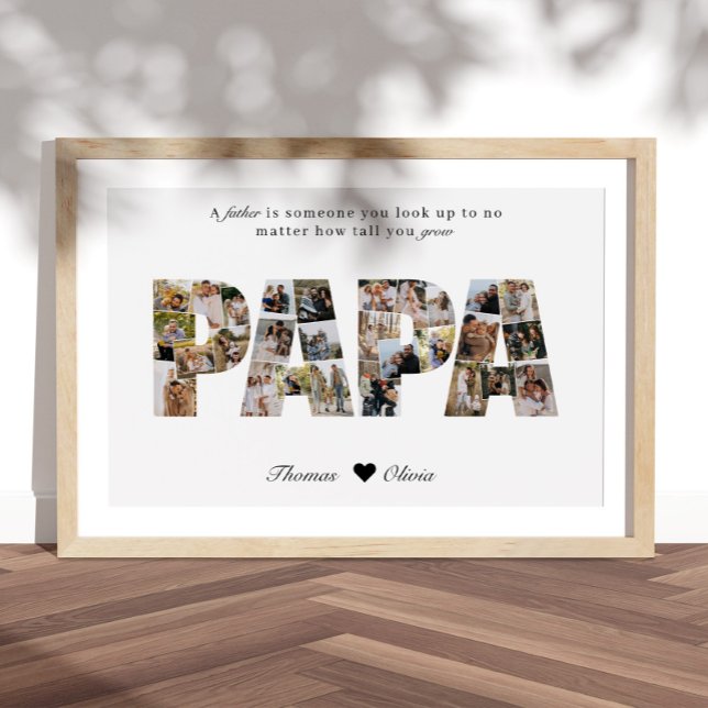 Affiche Papa 28 Photo Collage de photos pour papa ou grand (Créateur téléchargé)