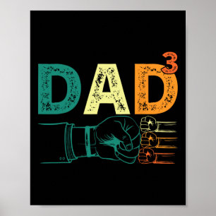 Affiche Papa A Cuit Papa De Trois Mens Citer Drôle Noël
