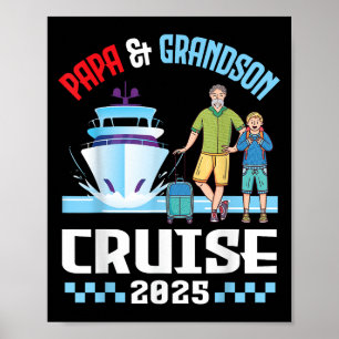 Affiche Papa &amp ; Grandson Cruise 2025 Family Vacation C