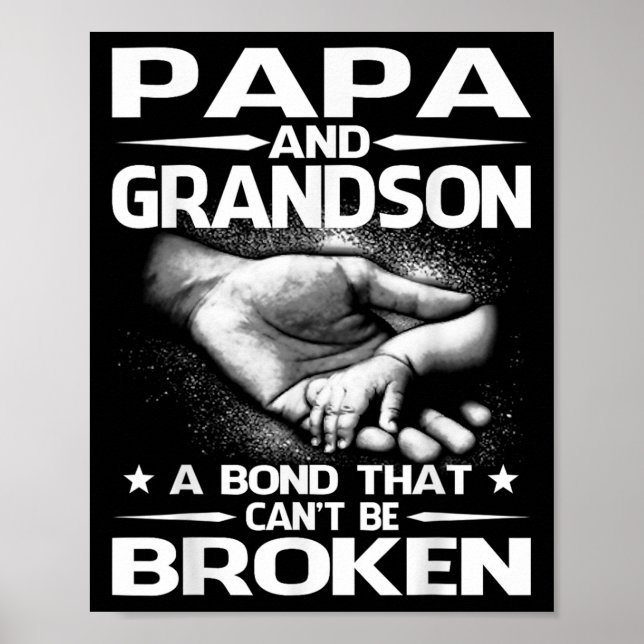 Affiche Papa And Grandson A Bond That Can't Be Broken  (Devant)