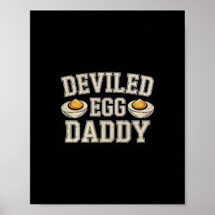 Affiche Papa aux œufs diaboliques drôles d'humour de dîner
