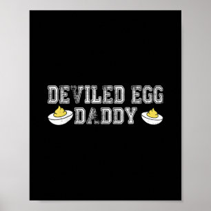 Affiche Papa aux œufs diaboliques rétro drôle de Thanksgiv